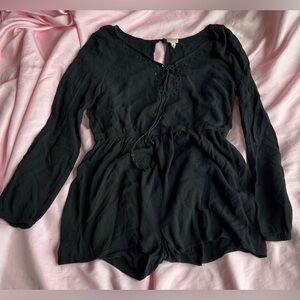 Elegant Black Women's Romper